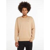 Embroidered Logo Sweatshirt in Cotton Mix with Crew Neck