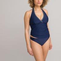 Halterneck Tankini Top with Candy Striped Embellishment