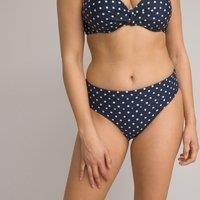 Tummy-Toning Bikini Bottoms in Polka Dot Print