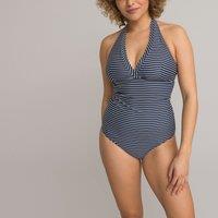 Striped Halterneck Swimsuit