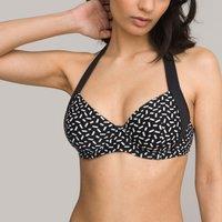 Halterneck Bikini Top in Graphic Print