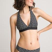 Halterneck Bikini Top in Graphic Print