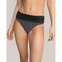 Turn-Down Bikini Bottoms in Graphic Print