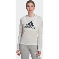 Sportswear Recycled T-Shirt with Logo Print and Long Sleeves