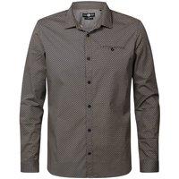 Printed Stretch Cotton Shirt in Slim Fit