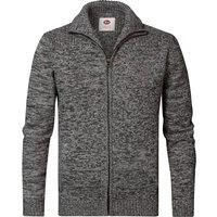 KWC216 Cotton Cardigan with High Neck and Zip Fastening
