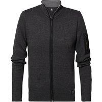 KWC254 Cotton Mix Cardigan with Zip Fastening and High Neck