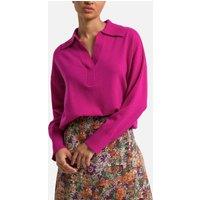 Pavlo Wool Polo Jumper with V-Neck in Fine Knit