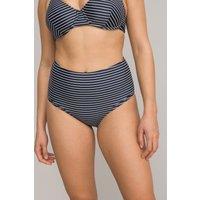 Tummy-Toning Bikini Bottoms in Striped Print