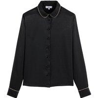 Recycled Jacquard Blouse with Peter Pan Collar