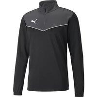 Logo Print Football Sweatshirt with Quarter-Zip