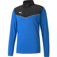Logo Print Football Sweatshirt with Quarter-Zip