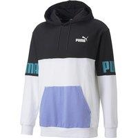 Colour Block Cotton Hoodie with Logo Print