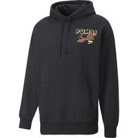 Downtown Graphic Print Hoodie in Cotton