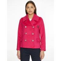 Short Double-Breasted Jacket in Wool Mix