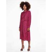 Printed Buttoned Shirt Dress