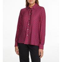Scarf Print Shirt with Long Sleeves