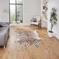 Faux Leopard Print Rug - 195x155cm