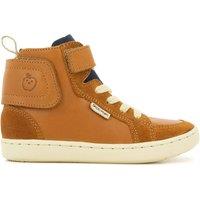 Kids Play Back Scratch Leather High Top Trainers