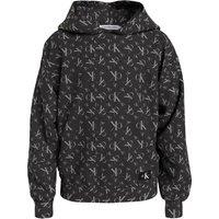 Monogram Logo Print Hoodie in Cotton