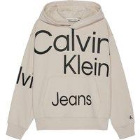 Logo Print Cotton Hoodie with Front Pocket