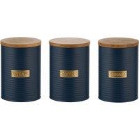 Set of 3 Otto Tea Coffee Sugar Storage in Navy