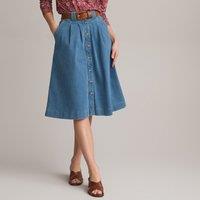 Full Midi Skirt in Organic Cotton Denim