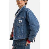 Denim Short Jacket with Sherpa Lining