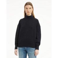 Cotton Mix Turtleneck Jumper in Chunky Knit