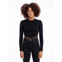 Cropped Cutout Jumper with Crew Neck