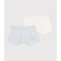 Pack of 2 Boxers in Ribbed Cotton