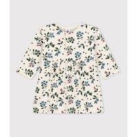 Floral Print Cotton Dress with Long Sleeves