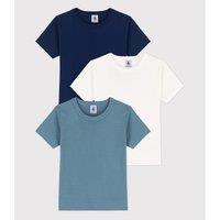 Pack of 3 T-Shirts in Cotton with Short Sleeves