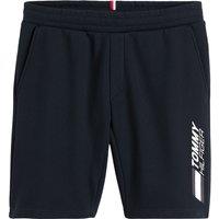 Essential Sports Shorts with Logo Print in Cotton Mix