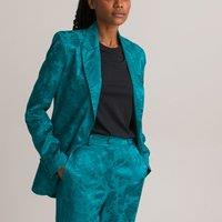 Floral Jacquard Boyfriend Blazer