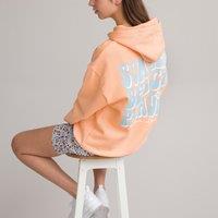 Oversize Back Print Sweatshirt in Cotton Mix