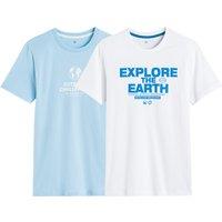 Pack of 2 T-Shirts in Cotton with Crew Neck