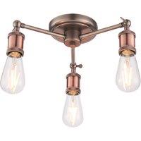 Industrial 3 Bulb Ceiling Light