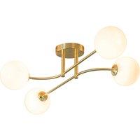 Opal Brown Glass Ceiling Light