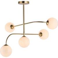 Opal Brown Glass Ceiling Light