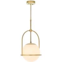Dimmable White Glass Pendant Light