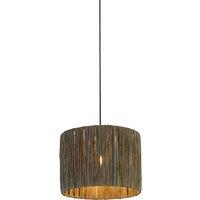 25cm Dark Grey Raffia Lampshade
