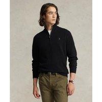 Wool Half Zip Jumper with Pony Player Embroidery