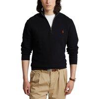 Embroidered Logo Jumper in Pima Cotton with Half Zip
