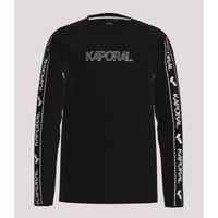 Logo Print Cotton T-Shirt with Long Sleeves