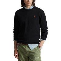 Pima Cotton Jumper in Textured Knit with Crew Neck
