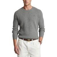 Pony Player Jumper with Embroidered Logo and Crew Neck in Ribbed Wool