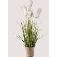 100cm Artificial Pampas Grass in Natural Basket
