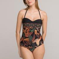 Floral Print Bustier Swimsuit