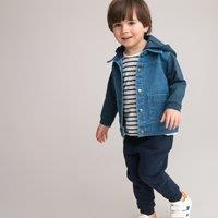 Denim/Fleece Hooded Jacket